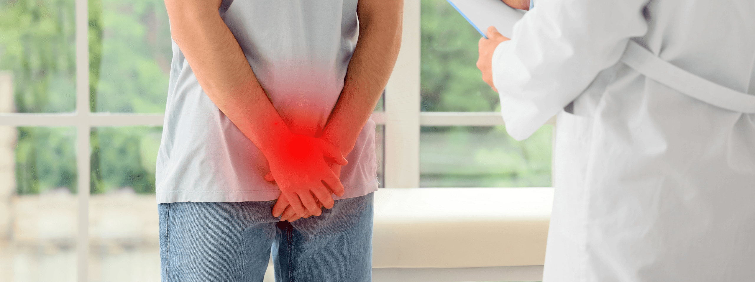 persona con dolor de próstata